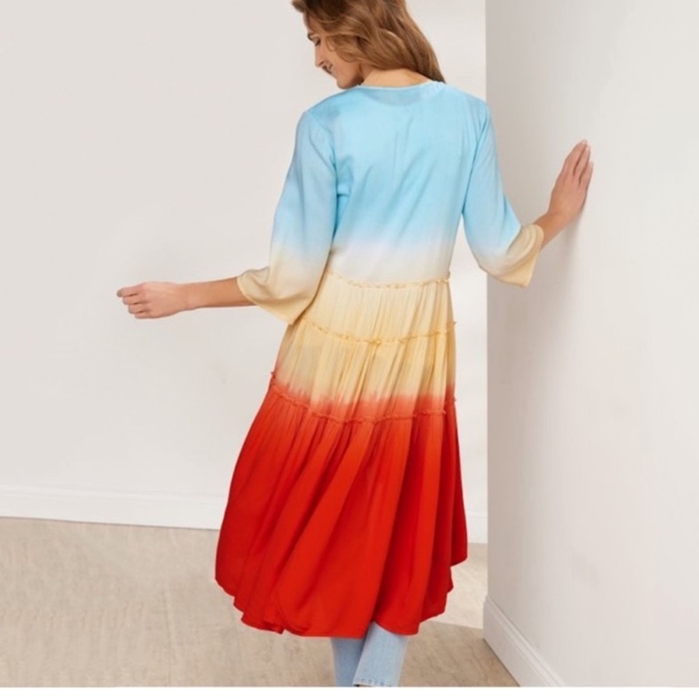 Soft Surroundings Calorosa Tie Dye Topper Duster Cover Up Cardigan Size M - Picture 3 of 14